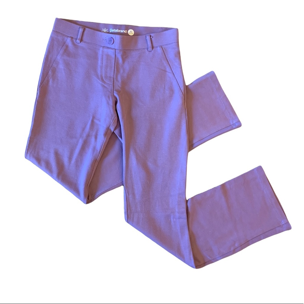 Betabrand Dress Pant Yoga Pants Straight Leg Classic - Purple XSP - Picture 5 of 11